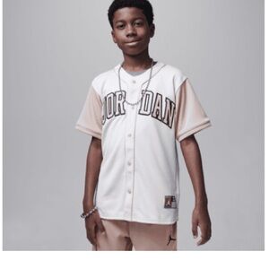 Jordan Kids' Cream Baseball Jersey